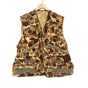 Vintage Mount N' Prairie Hunting Vest Men's Size Large Brown Camouflage Chukkar